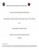 PEDAGOGIA Y DIDACTICA EN LA EDUCACION FISICA Y DEL DEPORTE