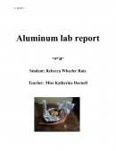 Aluminum lab report