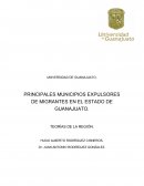Principales municipios expulsores de Guanajuato