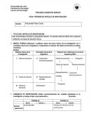 PROCESOS COGNITIVOS BÁSICOS FICHA “REVISIÓN DE ARTÍCULO DE INVESTIGACIÓN”