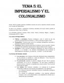 El imperialismo y el colonialismo