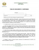 TOMA DE CONOCIMIENTO Y COMPROMISO.