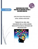 Rol del docente en la inclusión educativa en el estado de Michoacán