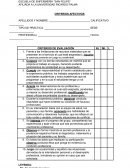 Ejemplo de evaluación a internado de enfermeria