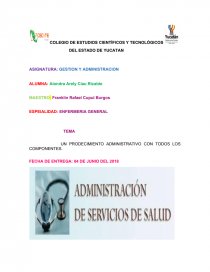 UN PRODECIMIENTO ADMINISTRATIVO CON TODOS LOS COMPONENTES.. Página 1
