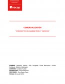 COMERCIALIZACIÓN “CONCEPTO DE MARKETING Y VENTAS”