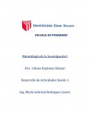 Metodología de la Investigación I Actividades
