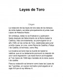 Leyes de Toro Origen