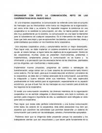 ORGANIZAR CON EXITO. LAS COOPERATIVAS. Página 1