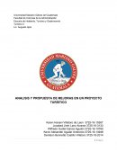 ANALISIS Y PROPUESTA DE MEJORAS EN UN PROYECTO TURÍSTICO