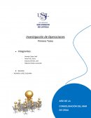 INVESTIGACION DE OPERACIONES PRIMERA TAREA