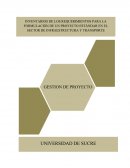 INVENTARIOS DE LOS REQUERIMIENTOS PARA LA FORMULACIÓN DE UN PROYECTO ESTÁNDAR EN EL SECTOR DE INFRAESTRUCTURA Y TRANSPORTE