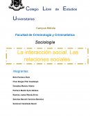 LA INTERACCIÓN SOCIAL. LAS RELACIONES SOCIALES.