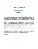 DIAGNOSTICO DE LOS PROCESOS DE SELECCIÓN PARA LA DISTRIBUCIÓN DE APOYOS EN AGRONEGOCIOS