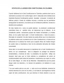 ESTATUS DE LA JURISDICCIÓN CONSTITUCIONAL EN COLOMBIA