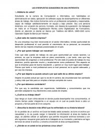 LAS 8 RESPUESTAS GANADORAS EN UNA ENTREVISTA. Página 1