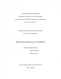 RESUMEN ESTÁNDARES GRI 101: FUNDAMENTOS. Página 1