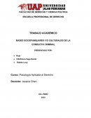 BASES SOCIOFAMILIARES Y/O CULTURALES DE LA CONDUCTA CRIMINAL