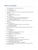 Microcirculacion Cuestionario de Estudio