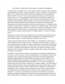 LOS NIÑOS, LOS MÁS AFECTADOS POR LA GUERRA COLOMBIANA.. Página 1