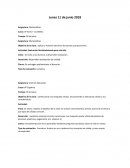 Planificación junio. Matemáticas