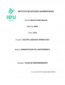 Actividad Plan de mantenimiento. Ahorro en gastos por averías