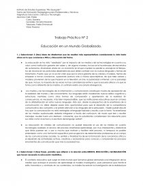 Educación en un Mundo Globalizado.. Página 1