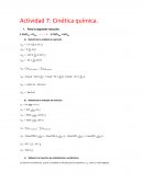 Actividad 7: Cinética química.