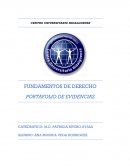 FUNDAMENTOS DE DERECHO PORTAFOLIO DE EVIDENCIAS