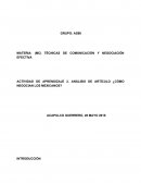 COMO NEGOCIAN LOS MEXICANOS