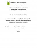 ELABORACION DE POLITICAS PÚBLICAS