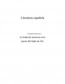 La tradición amorosa en la poesía del Siglo de Oro
