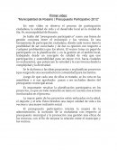 Analisis sobre el presupuesto participativo