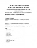 PLAN DE ÁREA DE EDUCACIÓN ARTISTICA