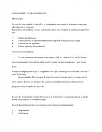 LABORATORIO DE PROGRAMACIÓN I.. Página 1