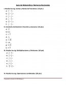 Guía de Matemática: Números Racionales
