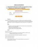 Consulta del certificado de crédito presupuestario en línea