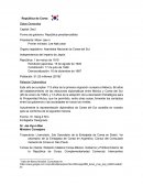 República de Corea Datos Generales