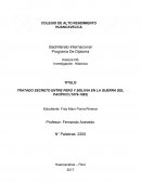 Tratado secreto en la guerra del pacífico