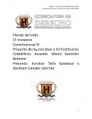 LEY DE REGULACIÓN DE LA PROSTITUCIÓN