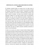IMPORTANCIA DE LA ESCUELA COMO UNIDAD BÁSICA DEL SISTEMA EDUCATIVO.