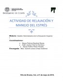 Actividad de relajación y manejo del estrés
