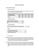 Aspectos Financieros. Proyecciones financieras