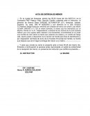 Acta de entrega de menor