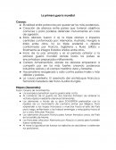 La primera guerra mundial Causas
