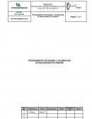 PROCEDIMIENTO DE PRUEBA Y CALIBRACIÓN DE INDICADORES DE PRESIÓN