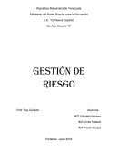 La Gestión de Riesgo se expresa como el proceso de identificar, analizar y cuantificar las probabilidades de perdidas y efectos negativos