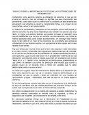 ENSAYO SOBRE LA IMPORTANCIA DE ESTUDIAR LAS DISTRIBUCIONES DE PROBABILIDAD