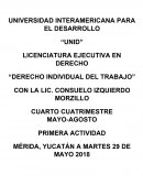 DERECHO INDIVIDUAL DEL TRABAJO. ACTIVIDAD N°3