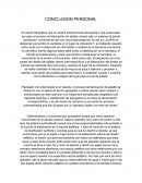 Ejemplo de conclusión personal